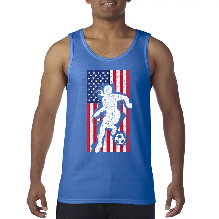 Usa American Flag Soccer Player Gift Graphic Funny Gift Tank Top