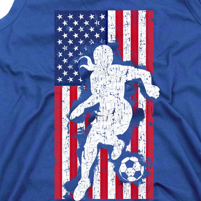 Usa American Flag Soccer Player Gift Graphic Funny Gift Tank Top