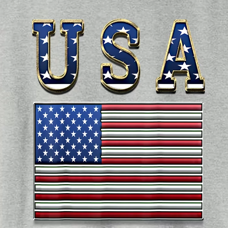 Usa American Flag United States Us Patriotic Gift Women's Crop Top Tee