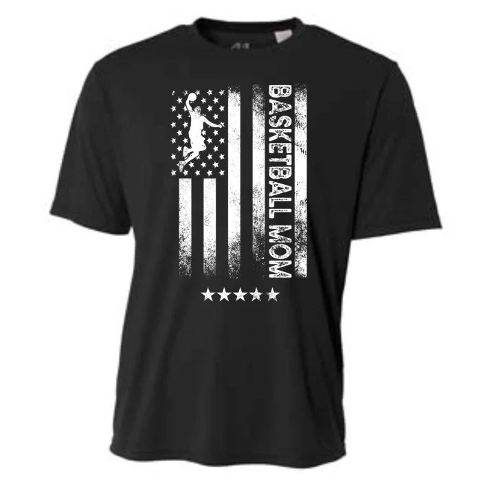 Usa American Flag Funny Gift Basketball Mom Gift Cooling Performance Crew T-Shirt