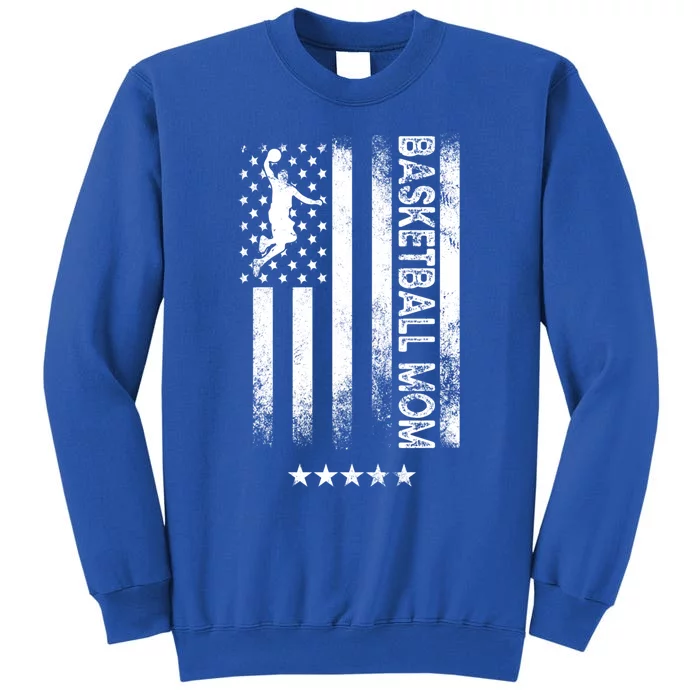 Usa American Flag Funny Gift Basketball Mom Gift Sweatshirt