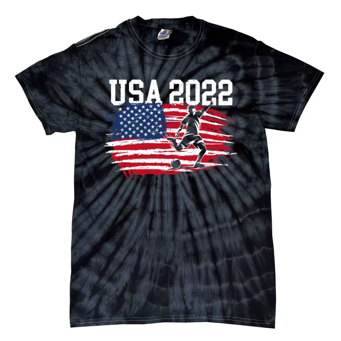 USA American Flag Soccer Tournament Tie-Dye T-Shirt