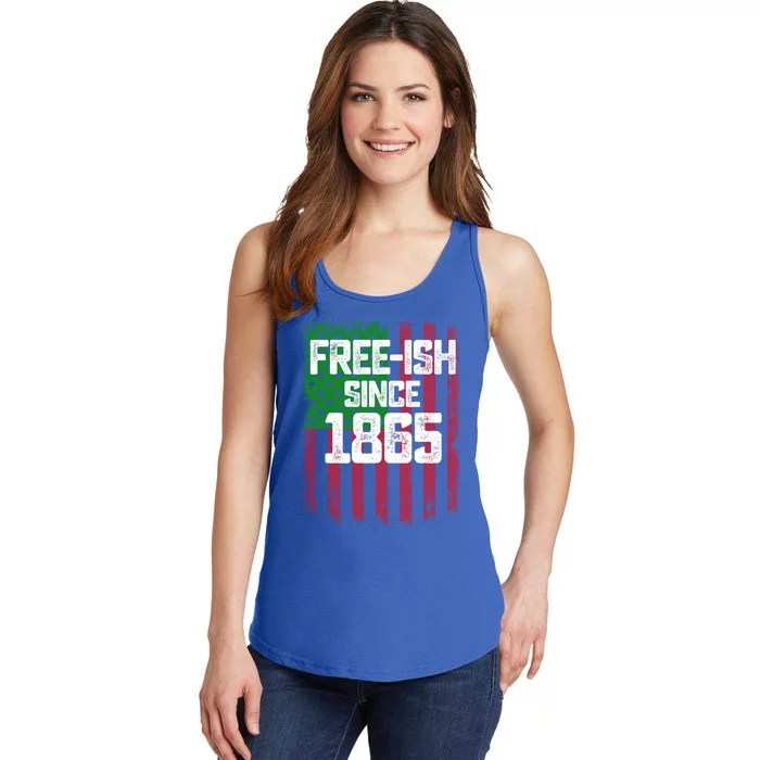 Usa American Flag Juneteenth June 19 1865 Black History Blm Gift Ladies Essential Tank