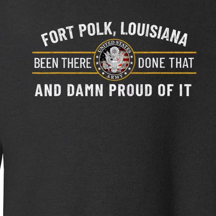 U.S A.R.M.Y Fort Polk Tigerland Louisiana Alumni Retro Gift Toddler Sweatshirt