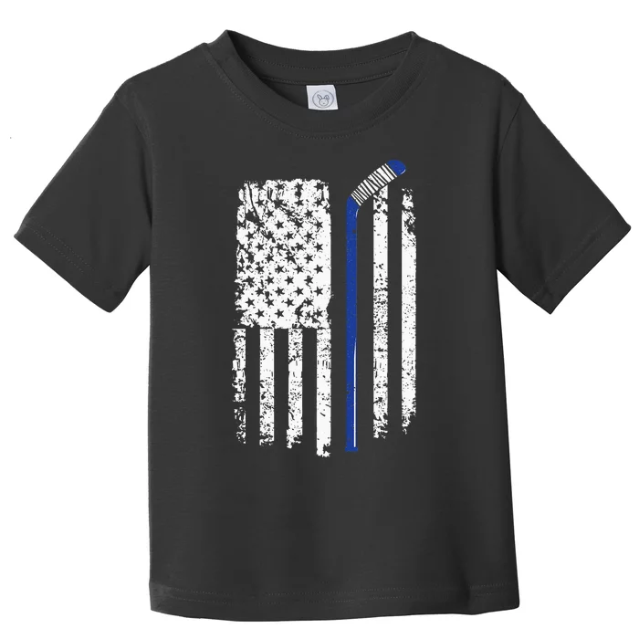 U.S. American Flag Hockey Player Toddler T-Shirt