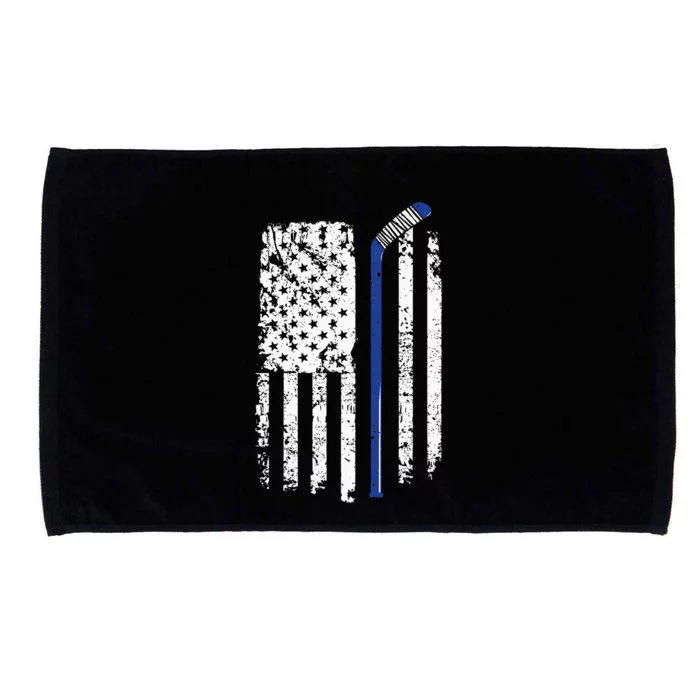 U.S. American Flag Hockey Player Microfiber Hand Towel