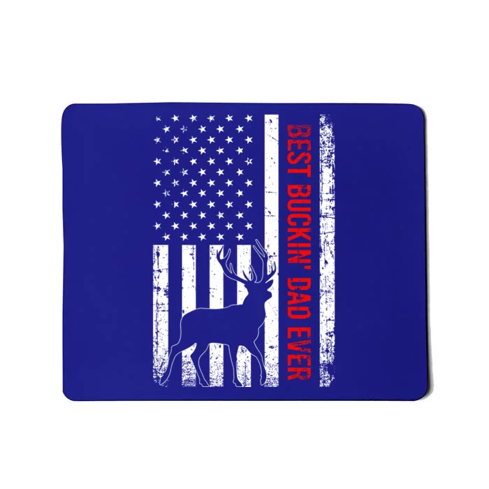 Usa American Flag Whitegreat Gifttailed Deer Best Buckin Dad Ever Gift Mousepad