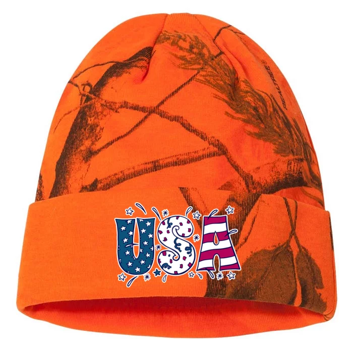 USA American Flag Celebration Kati - 12in Camo Beanie