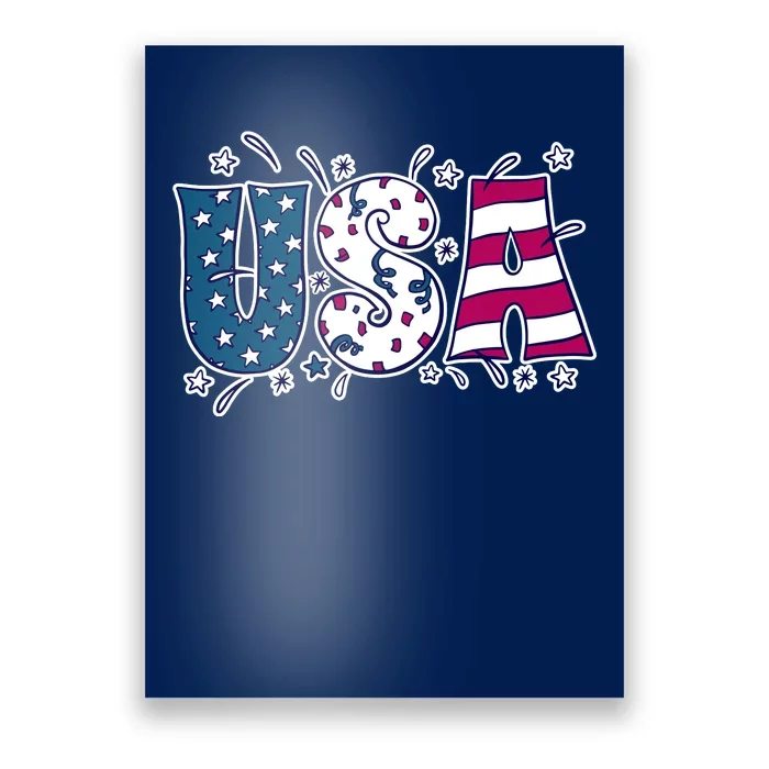 USA American Flag Celebration Poster