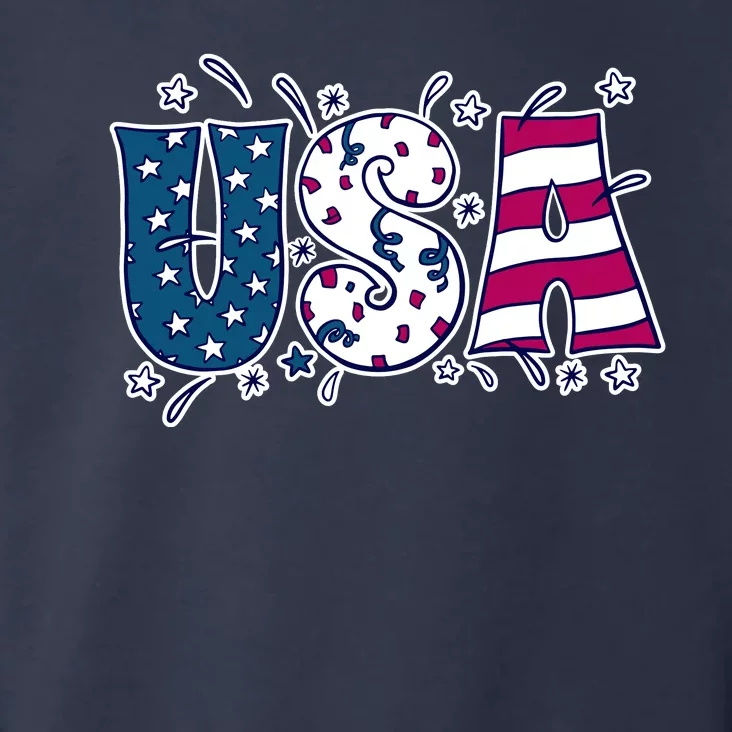 USA American Flag Celebration Toddler Hoodie