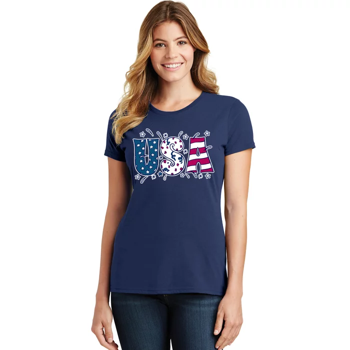 USA American Flag Celebration Women's T-Shirt