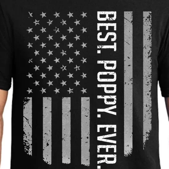 USA American Flag Best Poppy Ever Retro Fathers Day Pajama Set