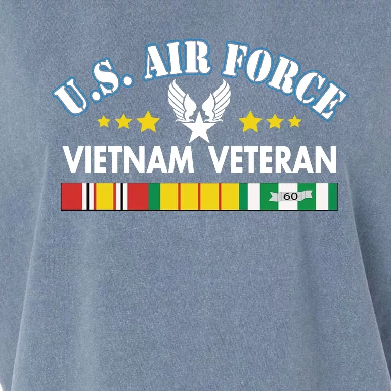 US. Air Force Vietnam Veteran, USAF Veteran, USA Flag Gift Garment-Dyed Women's Muscle Tee