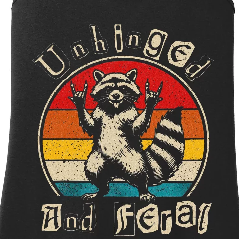 Unhinged And Feral Raccoon Cute Feral Girl Racoon Lover Gift Ladies Essential Tank