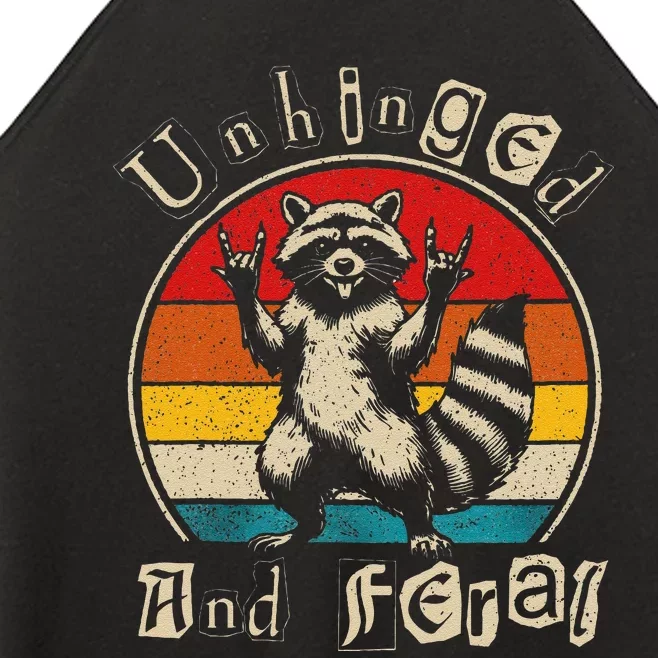 Unhinged And Feral Raccoon Cute Feral Girl Racoon Lover Gift Women’s Perfect Tri Rocker Tank