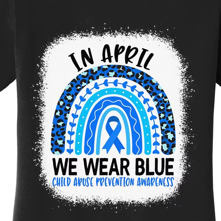 US America Flag Child Abuse Prevention Month April Awareness Women's T-Shirt