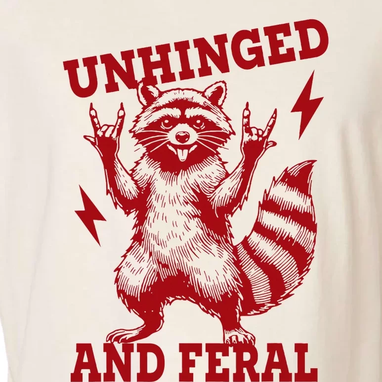 Unhinged And Feral Raccoon Garment-Dyed Women's Muscle Tee