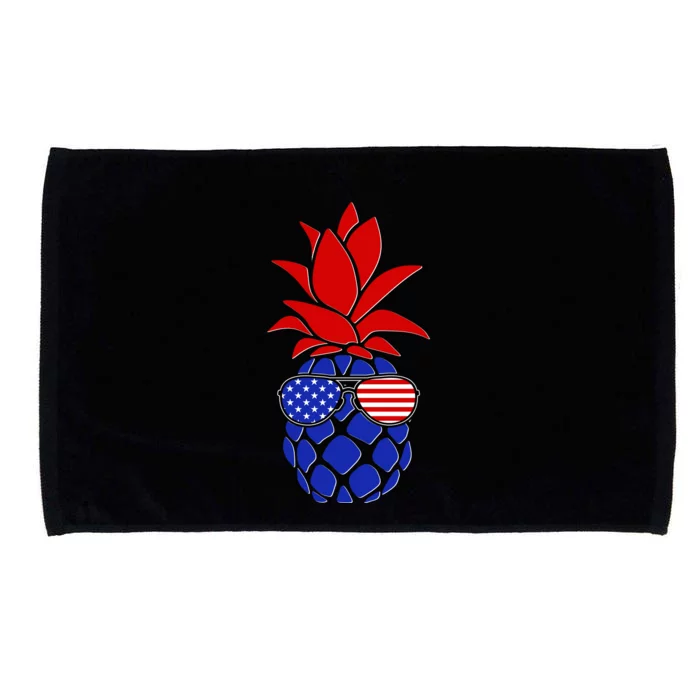 USA American Flag Sunglasses Pineapple Microfiber Hand Towel