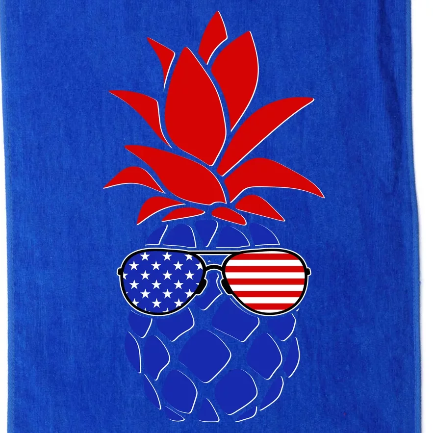 USA American Flag Sunglasses Pineapple Platinum Collection Golf Towel