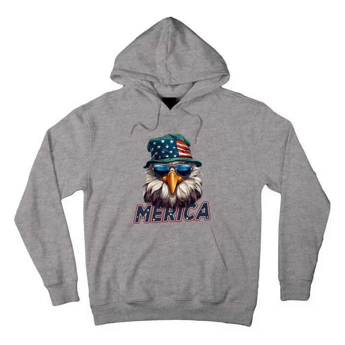 Usa American Flag Patriotic Eagle 4th Of July Tall Hoodie