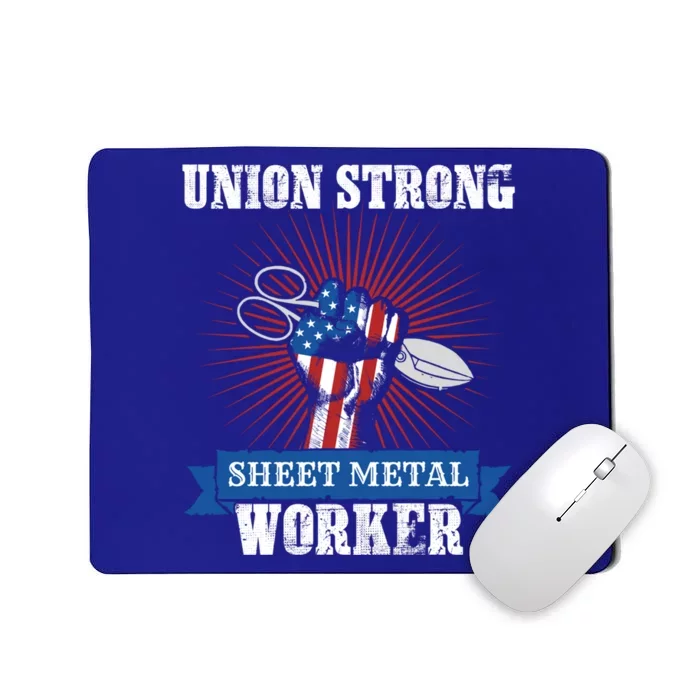 Us American Flag Of A Patriotic Sheet Metal Worker Union Cool Gift Mousepad