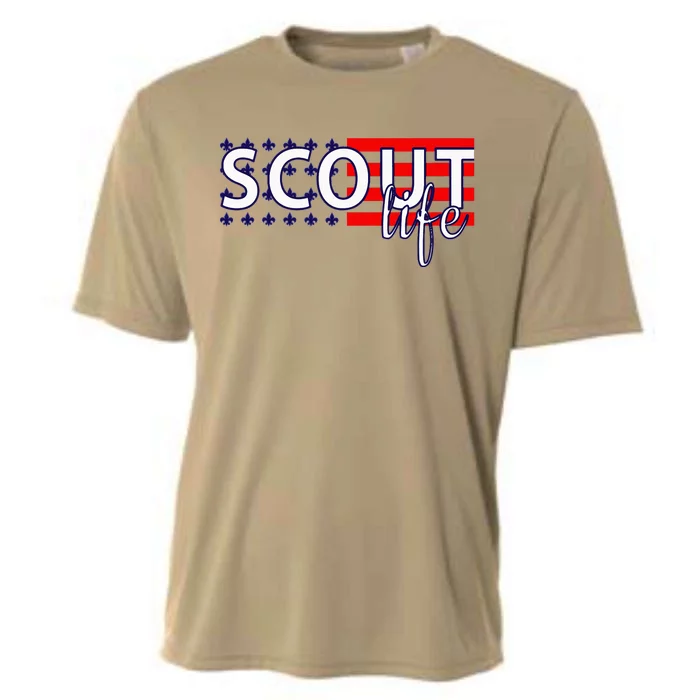 Us America Flag Scout Life Cooling Performance Crew T-Shirt