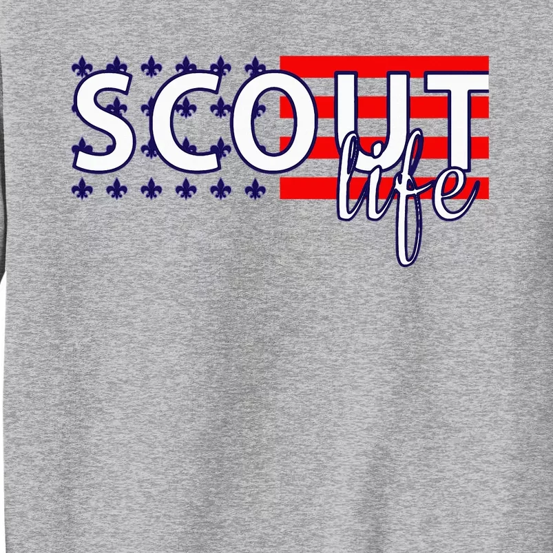 Us America Flag Scout Life Tall Sweatshirt