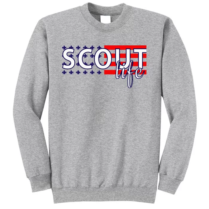 Us America Flag Scout Life Tall Sweatshirt