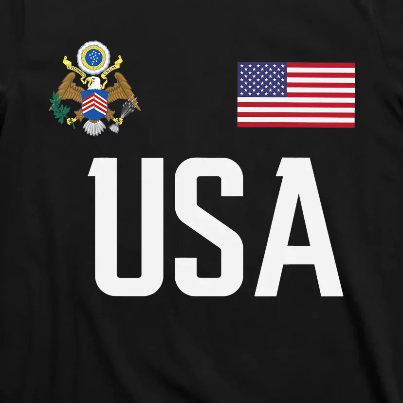 USA America Flag Football Soccer Fan T-Shirt