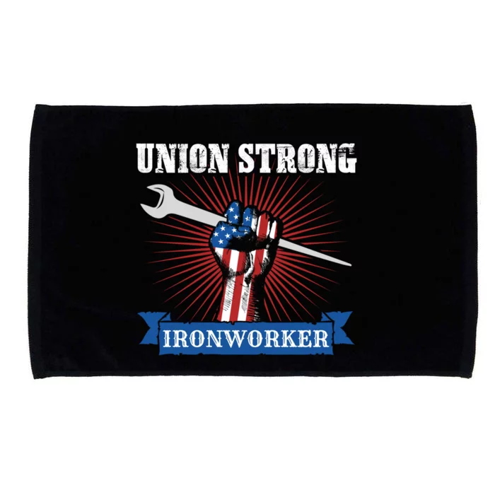 Us American Flag Of Iron Worker Union A Labor Day Celebrate Cute Gift Microfiber Hand Towel