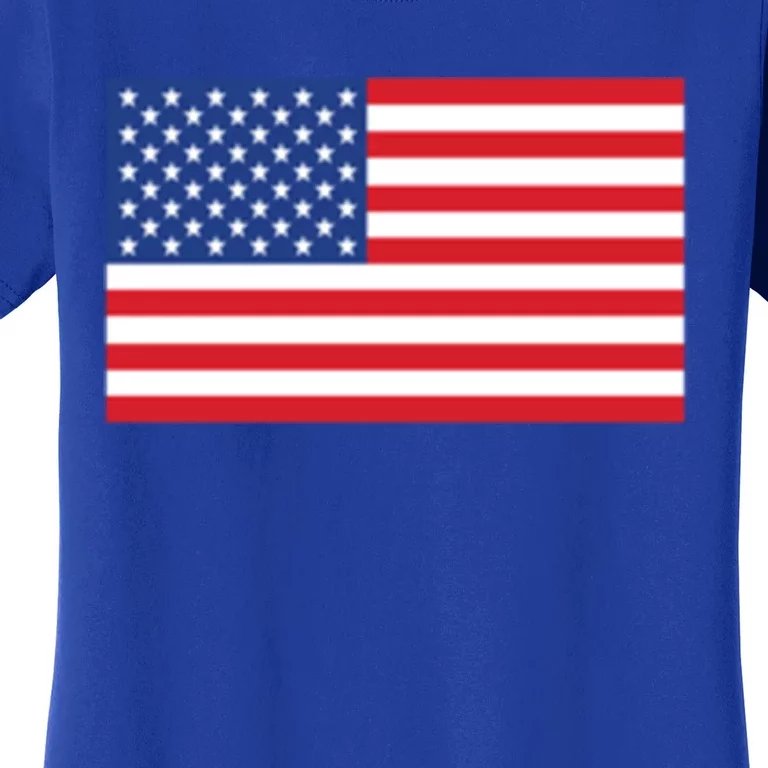 Us American Flag Pocket Print Funny Gift Crewneck Gift Women's T-Shirt