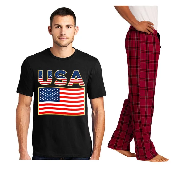 USA American Flag United States US Patriotic Pajama Set