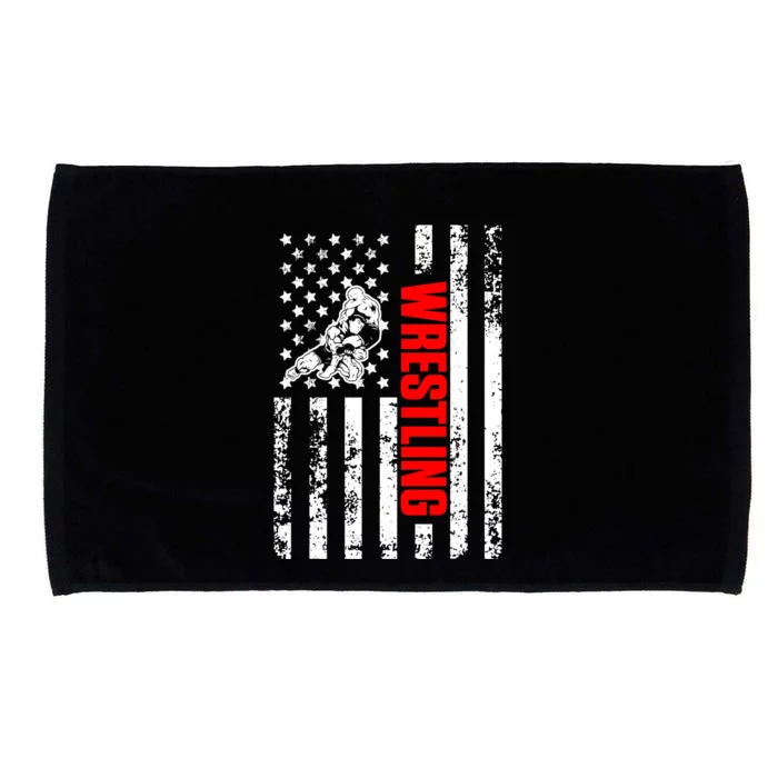 US American Flag Sports Patriotic Wrestling Microfiber Hand Towel