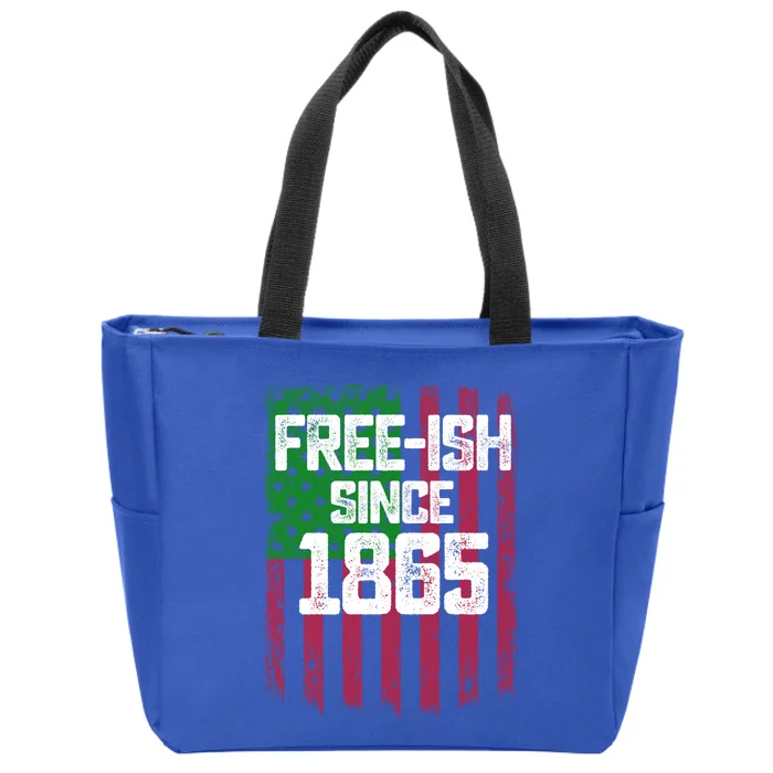 Usa American Flag Juneteenth June 19 1865 Black History Blm Cute Gift Zip Tote Bag