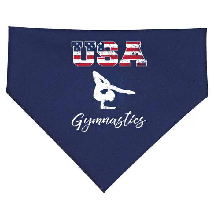 USA American Flag Gymnastics Tee Gymnast 4th of July USA-Made Doggie Bandana