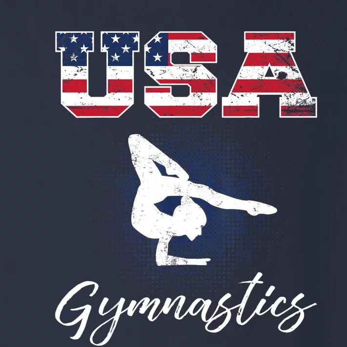 USA American Flag Gymnastics Tee Gymnast 4th of July Toddler Long Sleeve Shirt