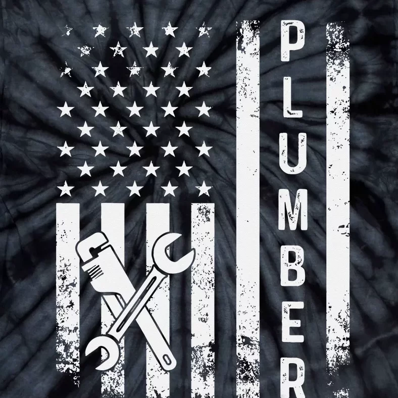 USA American Flag Plumber funny Plumbers Patriotic Tie-Dye T-Shirt