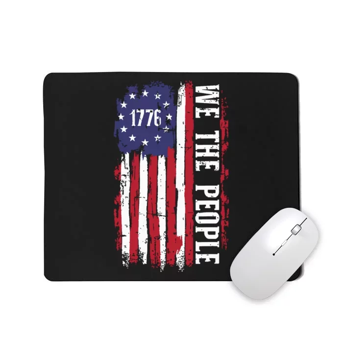 Us American Flag 1776 We The People For Independence Day Mousepad