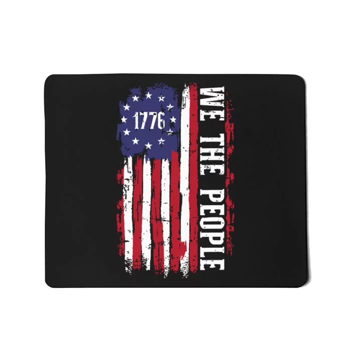 Us American Flag 1776 We The People For Independence Day Mousepad