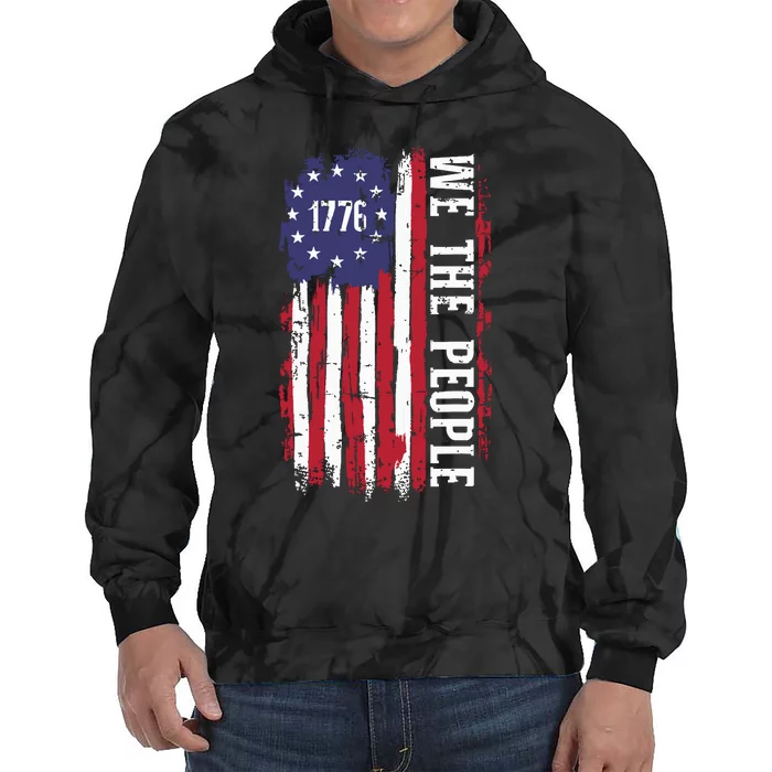 Us American Flag 1776 We The People For Independence Day Tie Dye Hoodie