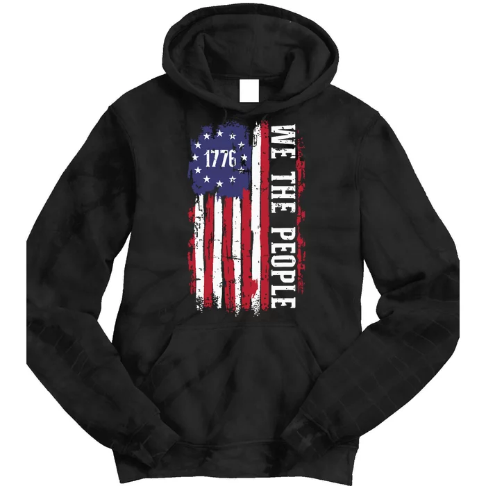 Us American Flag 1776 We The People For Independence Day Tie Dye Hoodie