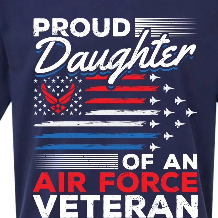 Us Air Force Veteran Proud Daughter Of An Air Force Veteran Gift Sueded Cloud Jersey T-Shirt