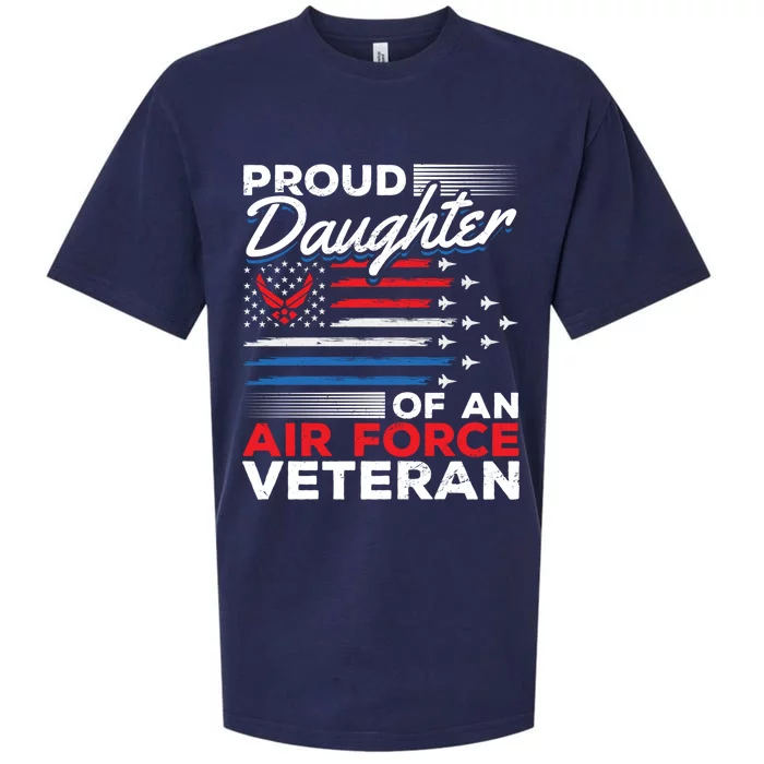 Us Air Force Veteran Proud Daughter Of An Air Force Veteran Gift Sueded Cloud Jersey T-Shirt