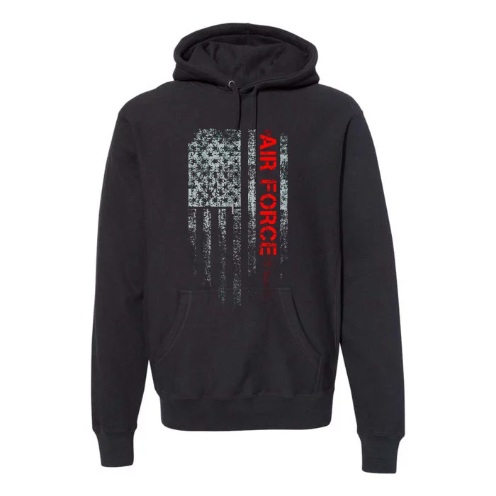 U.S. Air Force Vintage USA Flag Premium Hoodie