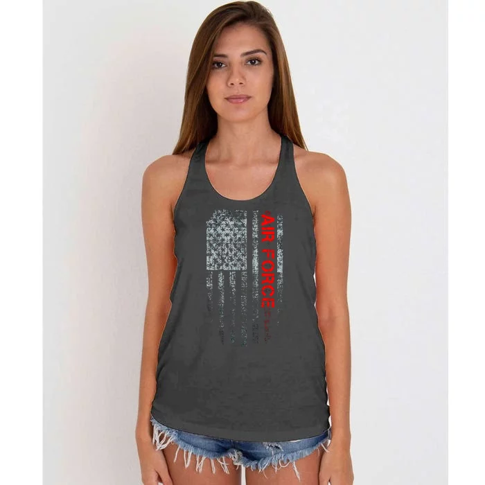 U.S. Air Force Vintage USA Flag Women's Knotted Racerback Tank