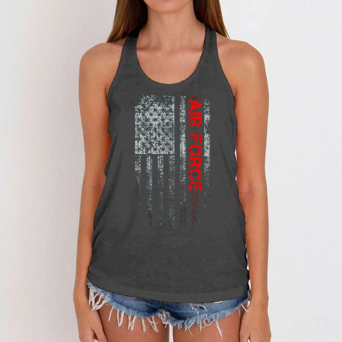 U.S. Air Force Vintage USA Flag Women's Knotted Racerback Tank