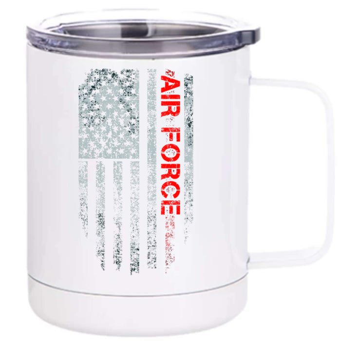 U.S. Air Force Vintage USA Flag Front & Back 12oz Stainless Steel Tumbler Cup