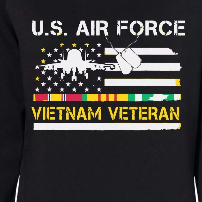 US Air Force Vietnam Veteran, USAF Veteran, USA Flag Gift Womens California Wash Sweatshirt