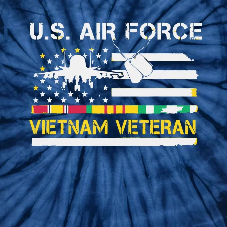 US Air Force Vietnam Veteran, USAF Veteran, USA Flag Gift Tie-Dye T-Shirt