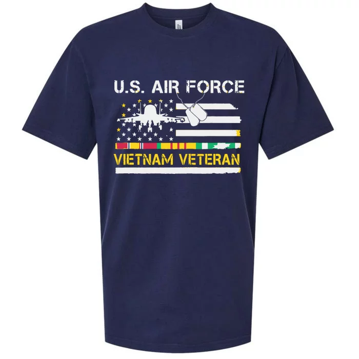 US Air Force Vietnam Veteran, USAF Veteran, USA Flag Gift Sueded Cloud Jersey T-Shirt